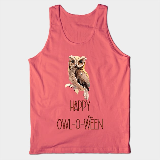 Happy Owl-O-Ween Tank Top by Pixelchicken